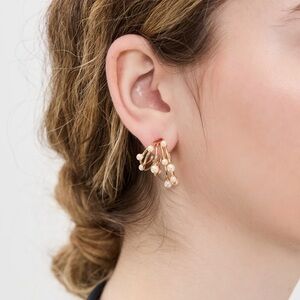 NWOT Tory Burch Pearl Multi Hoop Earring